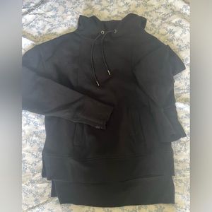 black athletic sweater